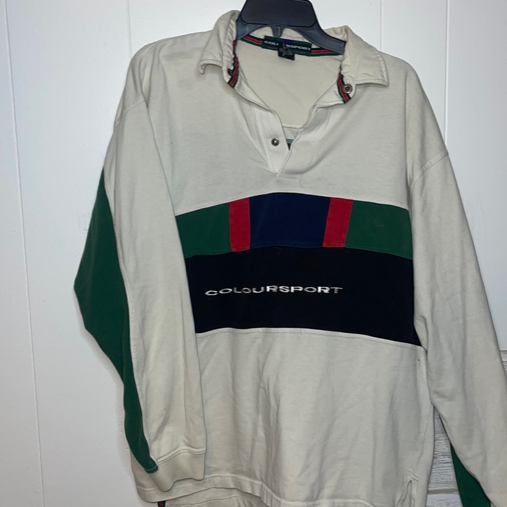 Vintage coloursport polo long sleeve